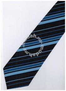 EDB8 Blue Black Brown Striped Formal Neck Tie