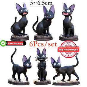 Anime Kiki's Delivery Service Black Cat Jiji 6Pcs/