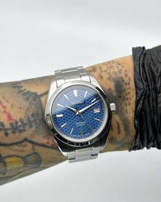Custom Seiko Mod 39mm Blue Sharp Edge Presage Auto