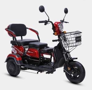 RED Electric Scooter Bicycle Basikal Tricycle Bike