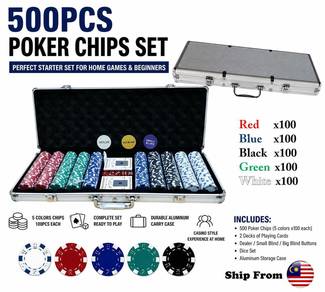500Pcs Poker Chips Set Game Casino Token