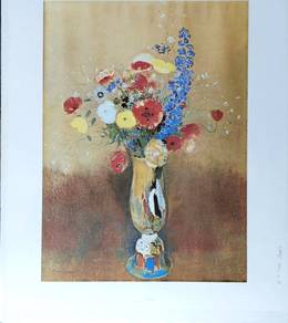 Wild Flowers in a Long-Necked Vase