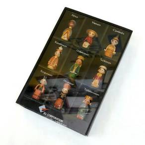 Wooden traditional figures display