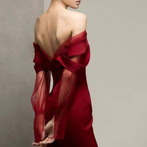 Red evening wedding bridal dress gown RBP1647