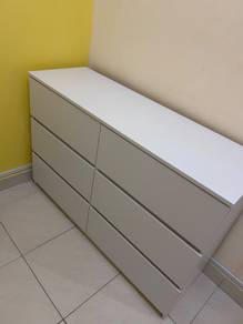 6 drawers chest white