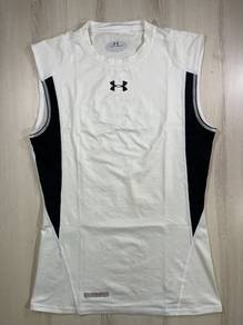 Under Armour White Sleeveless Fitted Tee #DR2 Used