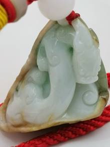 Ice Green Jadeite Jade Dragon Hand Piece