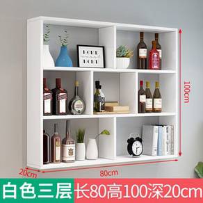 WHITE 3-Tier Layer Wall-Mounted Rack Shelf Shelve