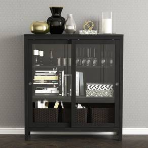 Ikea HEMNES glass sliding door DISPLAY CABINET  DI