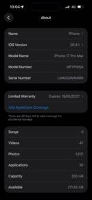 iphone 17pm 256gb sendiri punya