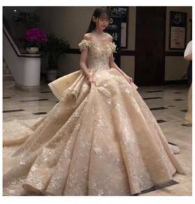 Cream fishtail wedding bridal dress gown RB1158