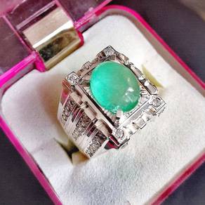 Cincin Perak Zamrud Colombia
