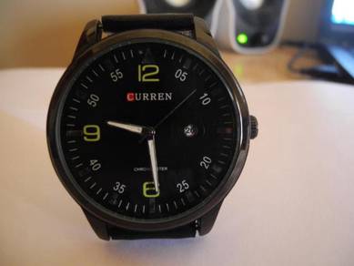 Curren Quartz Large Black Dial Watch