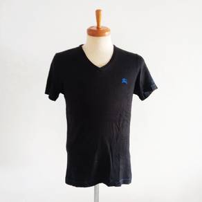Burberry short-sleeved v-neck t-shirt in navy