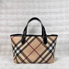 Authentic Burberry Nova Check Tote Brown