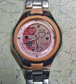 Jam Casio Lcf10 Original anadigit steel watch