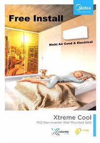 Midea 2.0hp R32 Air-cond +install