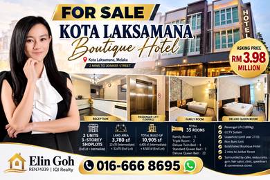 Hotel / Resort For Sale in Melaka Tengah,MLK