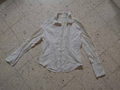 White shirt long sleeves blouse 白衬衫长袖衬衫