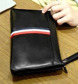 J042 Stylish Black Big Size Clutch Bag Long Wallet