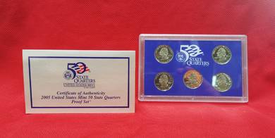 2005 US States Mint 50 State Quarters Proof Set.