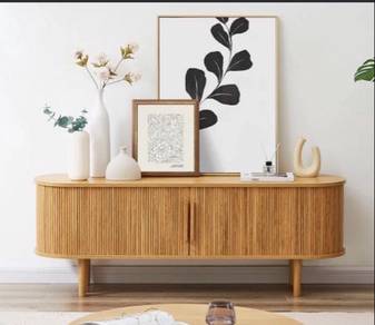 Brand New Fluted Wood TV Cabinet