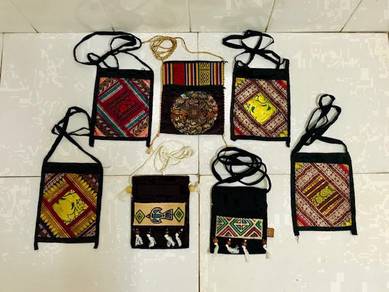 Cotton Embroidered Sling Bags