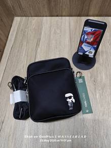 Karl Lagerfeld Ikon Nylon Messenger Sling Bag
