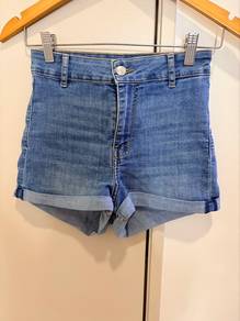 H&M high waist denim shorts