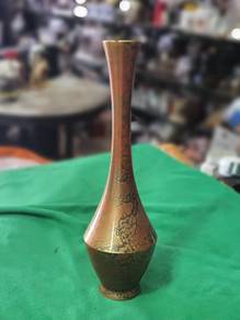 Vintage Japan Ikebana Vase Copper Marbled
