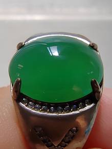 Giok Jadeite Jed Burma Hijau Ais Vibrant Gred A