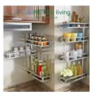 SUS304 Stainless Steel kitchen spice rack 4 tiers