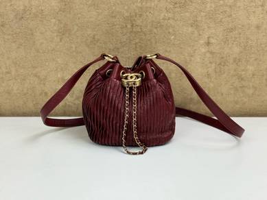 [SALES] Chanel Mini Pleated CC Drawstring Bucket B