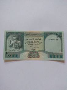 Yemen 200 Rials 1996 全新 也门 200里亚尔 纸币 1996年