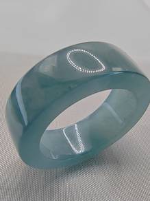 Icy Ice Bluish Green Jadeite Jade / US SIZE 9.75