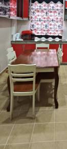 Set meja makan 6 kerusi