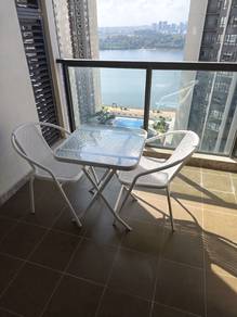 Outdoor table with two chairs 