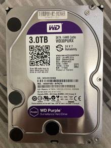 (USED) Western Digital Purple 3TB Surveillance HDD