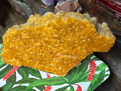 Golden Yellow Calcite cluster crystal from USA