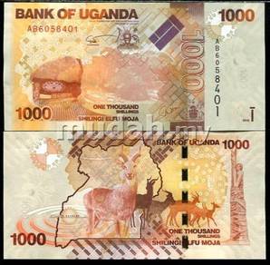 Uganda 1000 shillings 2010 p new unc