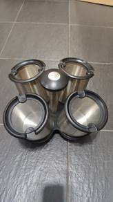 Modern Stainless Steel Rotating Spice Rack 