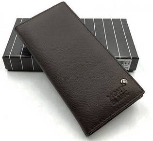Montblanc Genuine Cow Leather Men's Long Wallet
