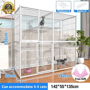 Sangkar Kucing Besar 3 Tingkat Cat Cage Large Plat