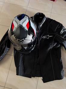 jaket Alpinestar dan MHR full face helmet