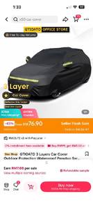 GTIOATO 3 layer car cover. 