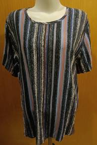 Striped Short Sleeve Blouse