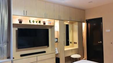 Kitchen cabinet tv console