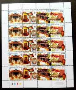 Mint Setenant Sheet Melaka Sarawak Malaysia 2019