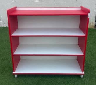 YF08T Rak Buku Kayu 3 Feet 4 Tier Wooden Bookcase
