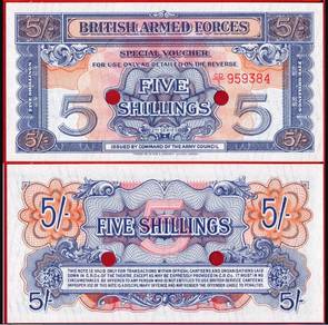 British Armed Forces 5 shillings 1948 - PM20d